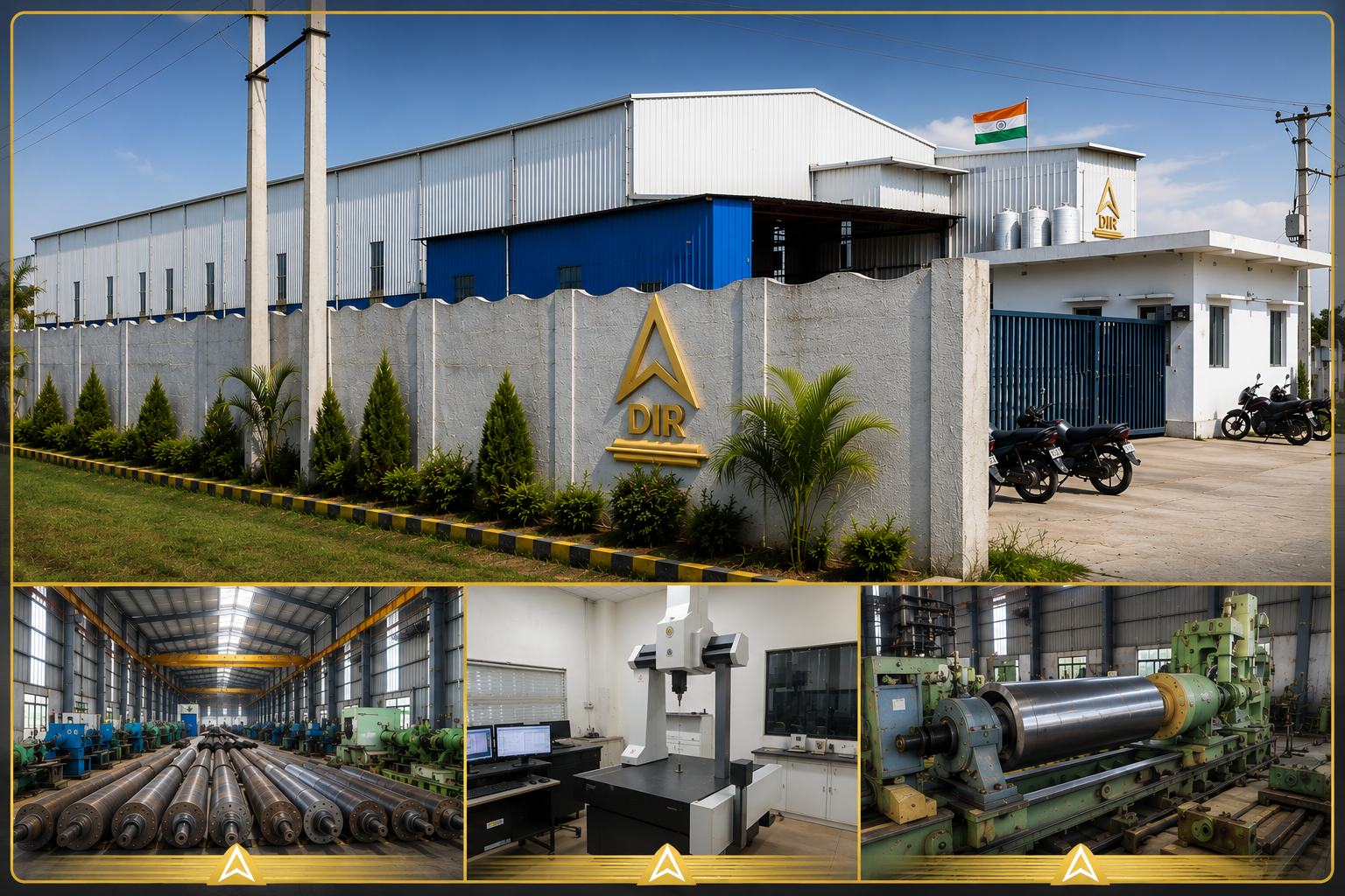 Doghat Industries Rolls factory, roll shop, quality lab, and heavy roll machinery